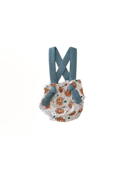 Cubrepañal con tirantes reversible