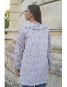 Bata profesora cuello sencillo 2