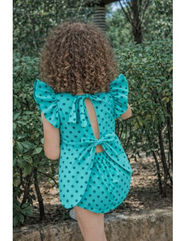 Flamenca lunar terciopelo verdeagua