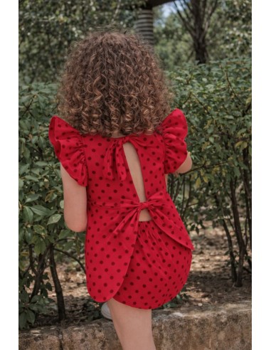 Flamenca lunar terciopelo rojo